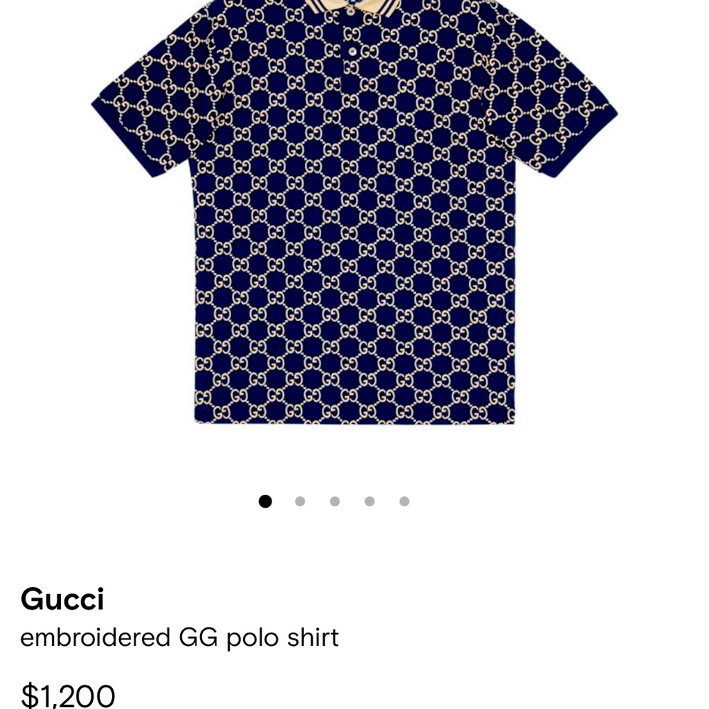 Gucci Embroidered GG polo shirt